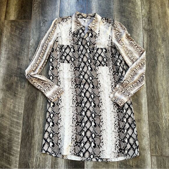 JOIE Talma Snakeskin Print Shirtdress Size Small - Picture 6 of 14